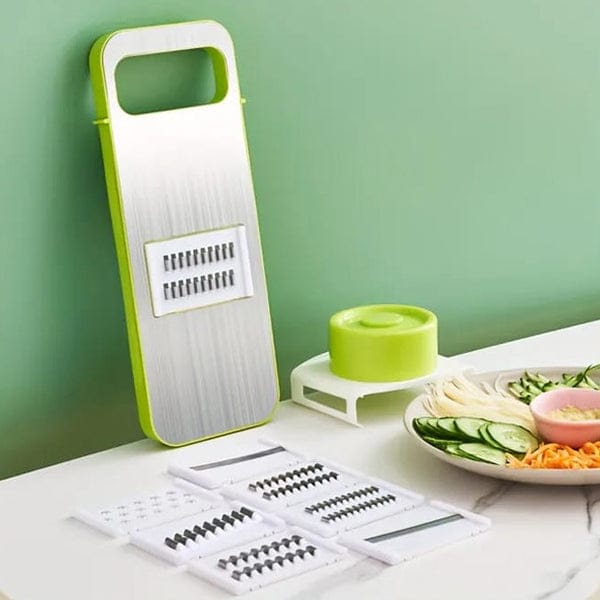 Manual Food Grater & Slicer – Multi-Functional Vegetable and Fruit Cutter with Sharp Stainless Steel Blades for Kitchen Use
