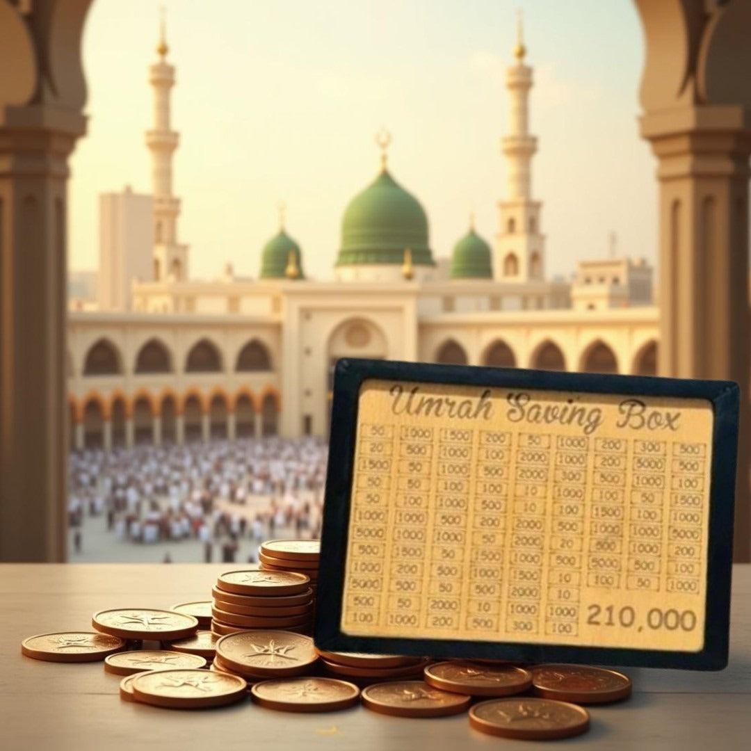 Umrah Saving Box – Islamic Money Saving Chart for Your Spiritual Journey | Motivation to Save for Umrah