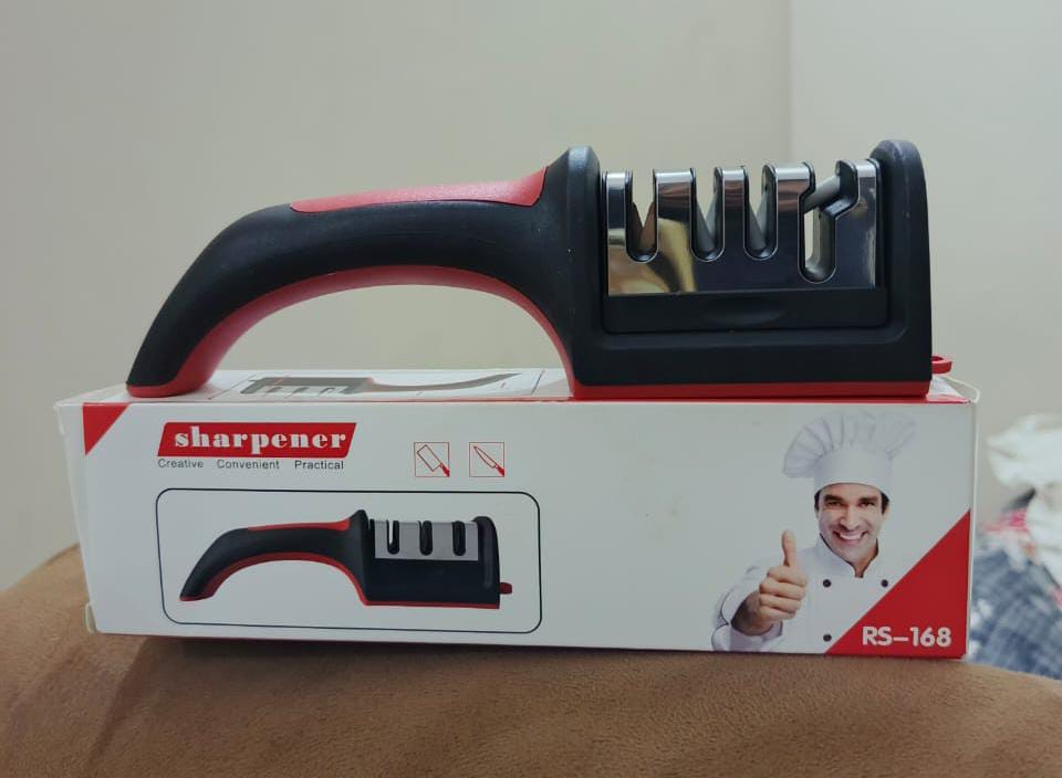 Professional 3-Stage Knife Sharpener – Tungsten Steel, Diamond & Ceramic Sharpening System for All Kitchen Knives