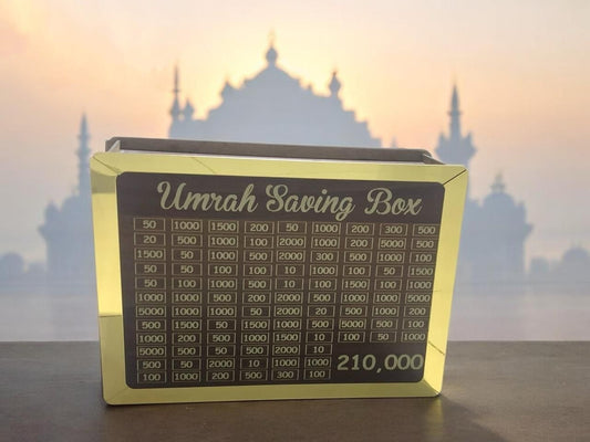Umrah Saving Box – Islamic Money Saving Chart for Your Spiritual Journey | Motivation to Save for Umrah