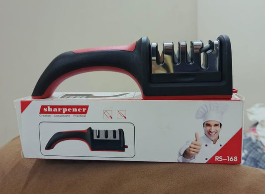 Professional 3-Stage Knife Sharpener – Tungsten Steel, Diamond & Ceramic Sharpening System for All Kitchen Knives